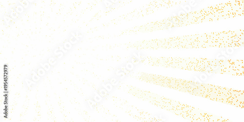 Abstract golden particles radiating from a bright undefined light source