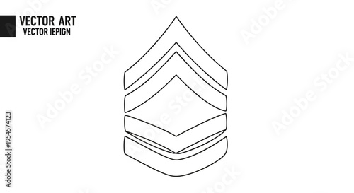 Military Rank Insignia - Sergeant Stripes Vector Graphic Illustration