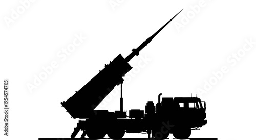 Mobile Missile Launcher Truck Silhouette