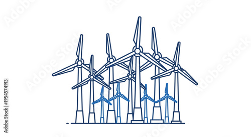 Wind Turbines Renewable Energy Source.