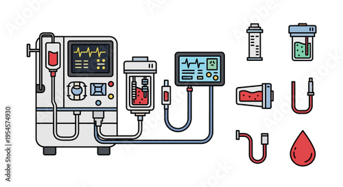 Blood Transfusion Medical Equipment Machine.