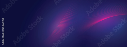 Futuristic purple abstract technology background with glowing particle lines and mesh network structure, dynamic digital wave concept for innovation and data flow