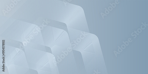 Abstract hexagon lines on gray background. Geometric stripe line art design modern