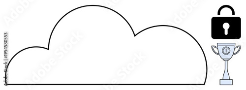 Cloud security concept. Cloud security ensures safe data storage and protects digital information. Cloud security highlights reliability, safeguarding, and success in technology solutions. Suitable