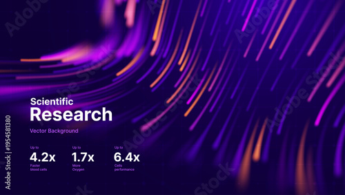 Purple Data Flow Illustration Highlighting Fiber Optic Pathways And AI Network Structures For Scientific Research Applications.