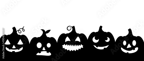 Halloween pumpkins banner