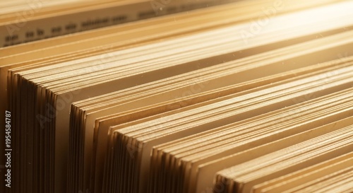 Close-up View of a Stack of Old Books with Golden Pages.