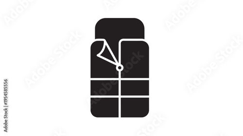 Duffel bag icon with simple lines and rounded corners for easy packing and travel organization featuring luggage, sport, gym with weekend and trip