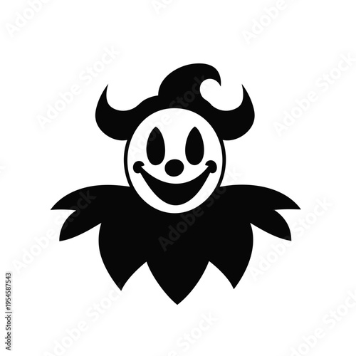 Evil Clown Face Halloween Horror Character