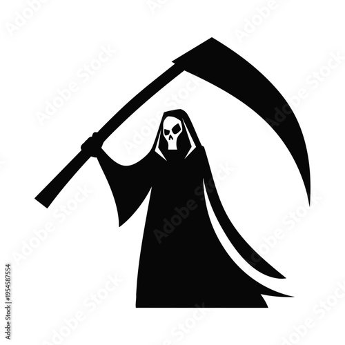 Grim Reaper with Scythe Halloween Character