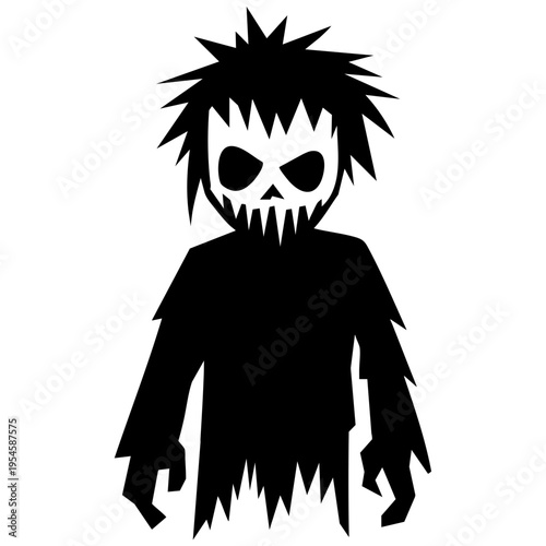 Halloween Man Wearing Skull Mask Character