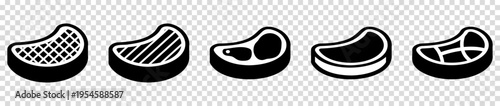 Steak vector icons
