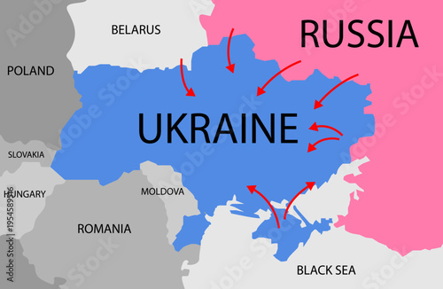 Russia against Ukraine map