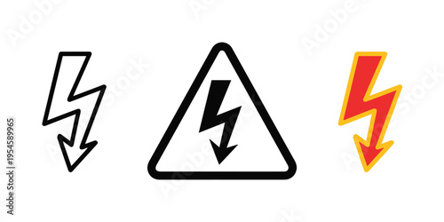 Power and energy icon set