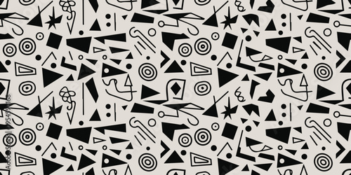 Pattern of shapes and forms for stationery