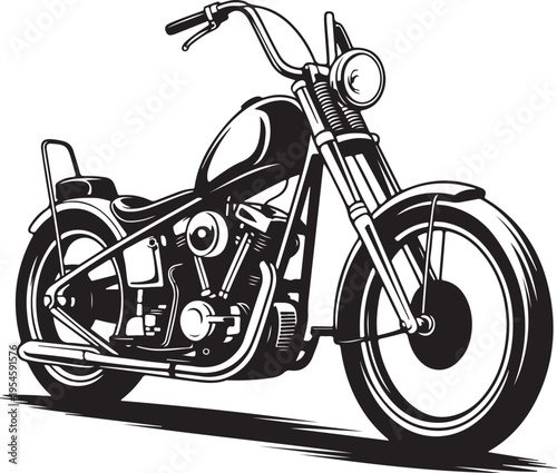 Motorcycle V-twin engine exploded view showing parts