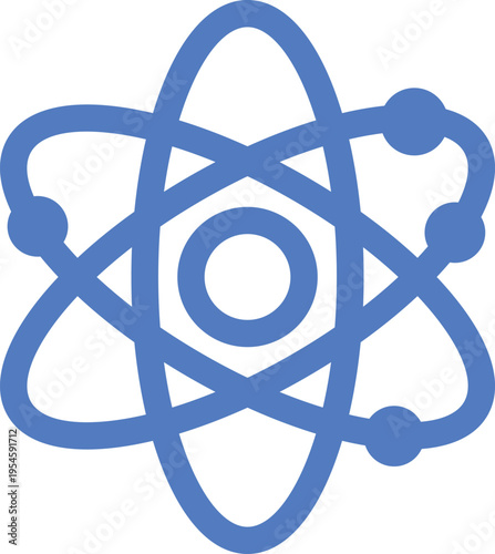 Stylized Atomic Structure Model Illustration