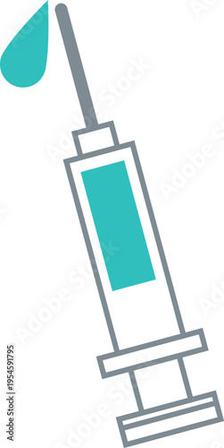 Syringe Dispensing Medical Injection Illustration