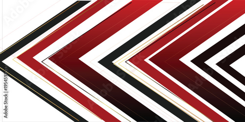 Minimal Black and White Background with Arrow Pointing Right. Striped Transition from Black to White Abstract Strict Lines. Simple Pattern. Vector Illustration.