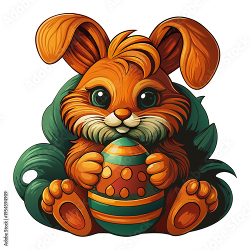 coniglio con uovo di Pasqua 07