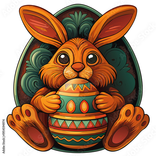 coniglio con uovo di Pasqua 01