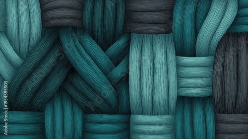 Abstract Geometric Pattern In Teal And Blue