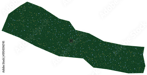Circuit board map vector illustration of Nepal – Digital PCB Territory, Transparent Background, Technology, Communication