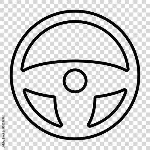 Car wheel line icon