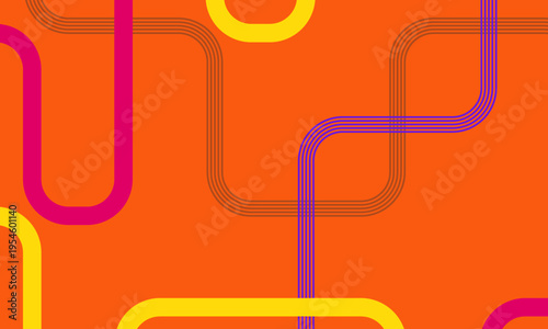 Foto Abstract Colorful Lines and Shapes Pattern.
