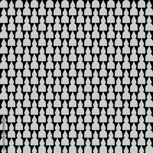 Seamless Pattern of Abstract Figures on Black Background vector background