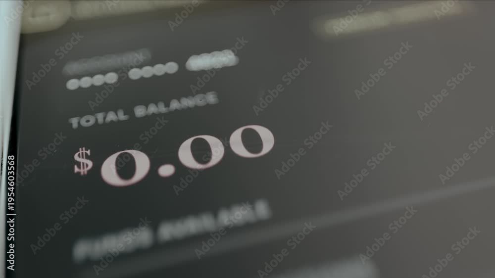 Bank account Balance drain, the account is empty Stock 비디오 | Adobe Stock