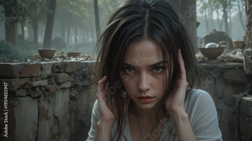 Sad woman has problem