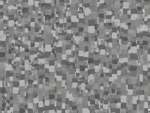 グレーモザイク抽象テクスチャ背景 モノクロのピクセルパターン素材 / Gray mosaic abstract texture background monochrome pixel pattern
