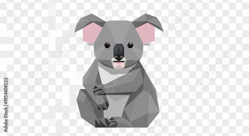 Cute Koala Sitting Alone Looking Cuddly.