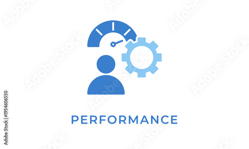 Performance vector icon isolated on white background