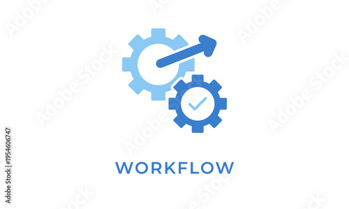 Workflow vector icon isolated on white background