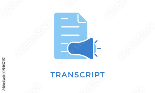 Transcript vector icon isolated on white background
