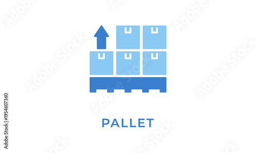 Pallet vector icon isolated on white background