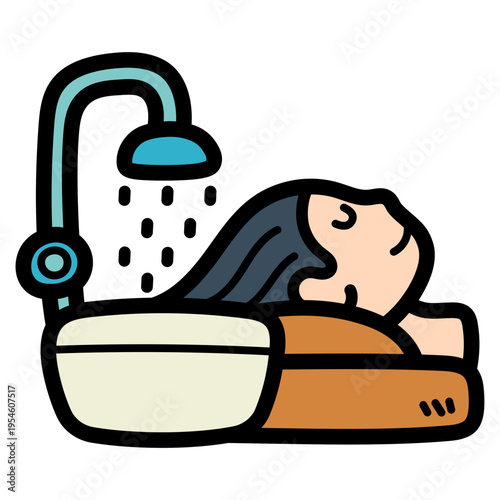 hair washing illustration