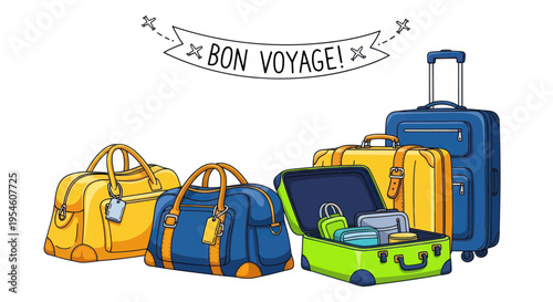 Bon Voyage! Assorted Luggage Collection for Travel Adventures