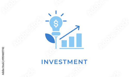 Investment vector icon isolated on white background