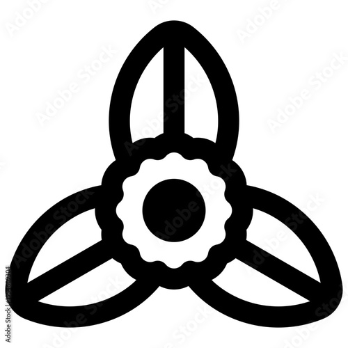 Snowdrop. Outlined stroke vector icon with black-filled details.