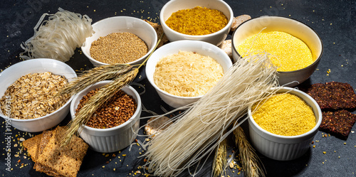 Selection of gluten free cereals