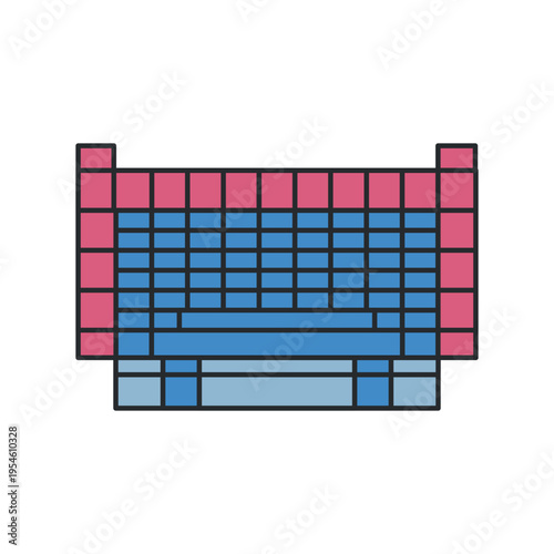 Modern shopping mall building with colorful facade and large glass windows isolated on white background. Commercial architecture.