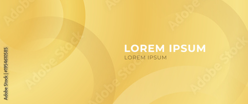 Abstract soft yellow gold gradient background with smooth light transitions in bright golden yellow tones. Minimal elegant backdrop with subtle circle shapes for banners, modern digital design