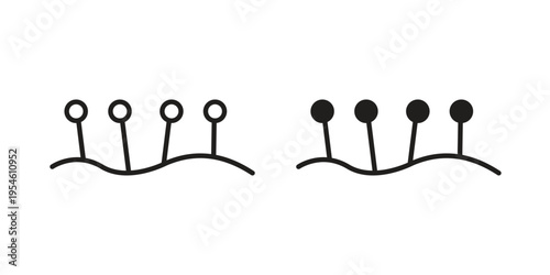 Acupuncture icon in line design. editable stroke icon vector. EPS10