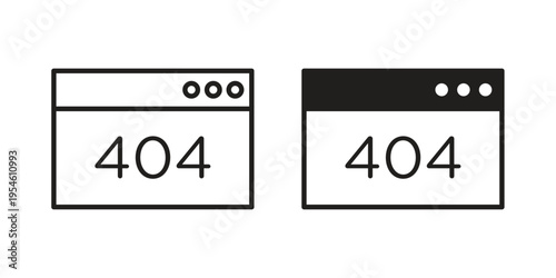 404 Error icon in line design. editable stroke icon vector. EPS10