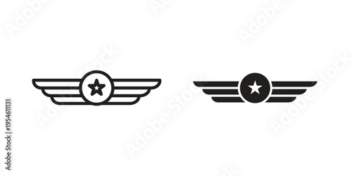 Air force icon in line design. editable stroke icon vector. EPS10