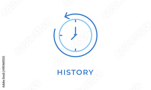 History vector icon isolated on white background