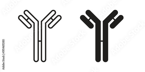 Antibody icon in line design. editable stroke icon vector. EPS10
